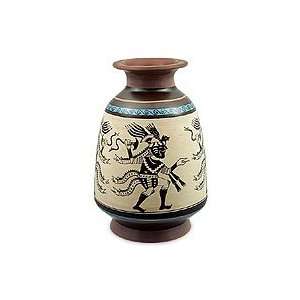  Ceramic vase, Man Serpent God