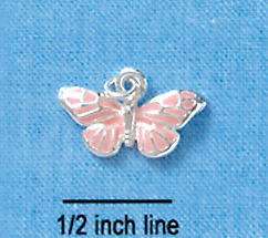 Dress it Up Monarch Butterfly Pink/Silver Charm  