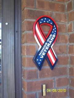 Handcrafted Garden Ribbon Honor Our Veterans  
