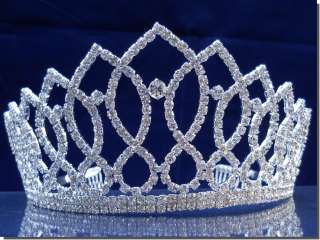 Bridal Wedding Crown Veil Pageant Homecoming Prom Crystal Tiara 99068 