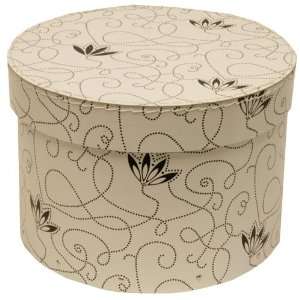   with Black Flower (Round) Hat Box   Sold individually: Office Products
