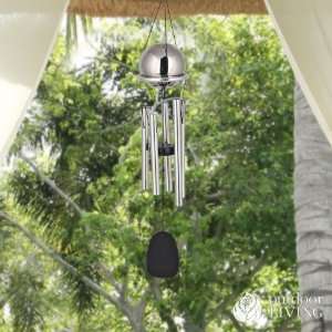     Gazing Ball Chime, Large Stainless   Silver: Patio, Lawn & Garden
