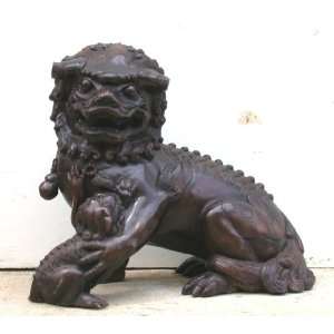   : Metropolitan Galleries SRB86036 Chinese Lion Bronze: Home & Kitchen