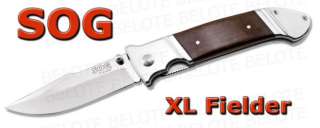 SOG Fielder XL Folder Plain Edge w/ Clip FF 34  