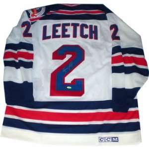 : Brian Leetch Autographed New York Rangers 1994 Replica White Jersey 