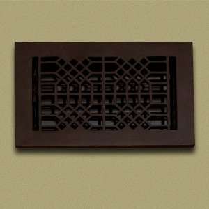  Antique Style Bronze Wall Register with Louvers   6 x 10 