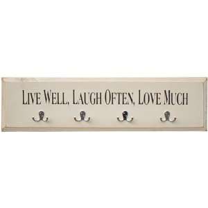  Wall Mount Coat Rack with Quotes   9x36: Home & Kitchen