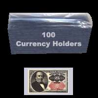 100 Small Size Archival Quality Currency Holders  