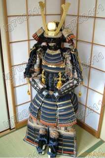 Japanese Rüstung Art wearable Samurai Armor suit Blue  