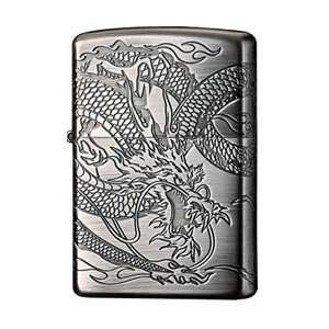  Zippo Silver Engraved Dragon Lighter Health & Personal 