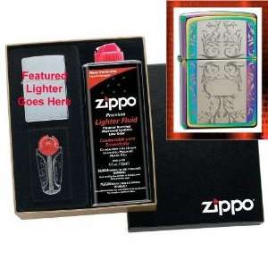  Engraved Filigree Zippo Lighter Gift Set: Health 