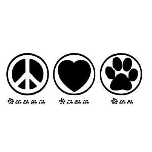  Peace Love Paw Magnets: Home & Kitchen