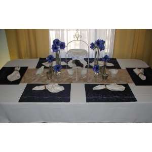  White Elegance Dining Table Linen & Décor Tablescape 