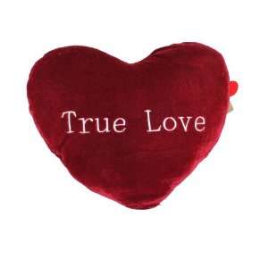  13 Inch Burgundy Velvet True Love Heart Pillow: Home 