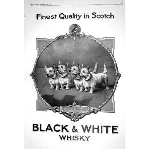  1922 ADVERTISEMENT BLACK WHITE SCOTCH WHISKY WEST HIGHLAND 