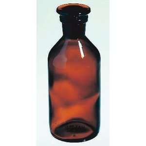 Wheaton Amber Glass Reagent Bottle with Hood Stopper, 17 oz.:  