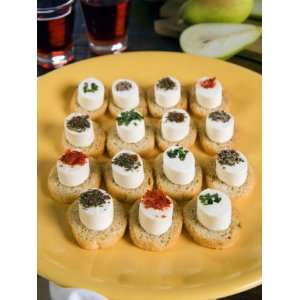 Italian Starters with Cheese and Pot Herbs, Italy, Europe Photographic 