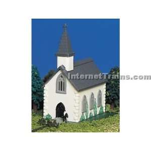  Bachmann N Scale Built Up Country Church w/Figure Toys 