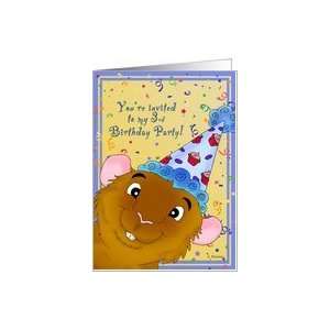  3rd Birthday Party Invitation   Guinea Pig Card: Toys 