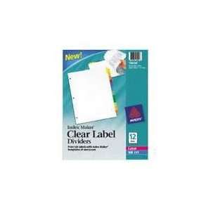  Avery   Index Maker Clear Label Punched Dividers, Five Tab, Letter 