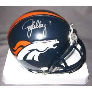  John Elway Signed Broncos Mini Helmet Sports Collectibles