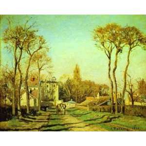 Oil Painting Entrance to the Village of Voisins Camille Pissarro Han