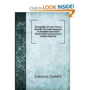   Vocali Nella Declamazione (Italian Edition) Lorenzo Camilli Books