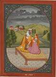 Krishna Radha Baramasa Miniature Painting India Hindu Religious 