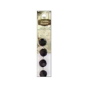  Blue Moon Bead Strands Manor House 7 Acrylic Faceted Round Black 