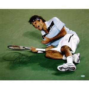 Roger Federer   2007 Australian Open Celebration   Autographed 16x20 