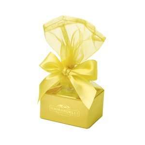 Ghirardelli Chocolate Organza Favor Box, Yellow Nine Squares:  