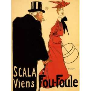  FASHION RED DRESS GIRL SCALA VIENS FOU FOULE FRENCH SMALL VINTAGE 