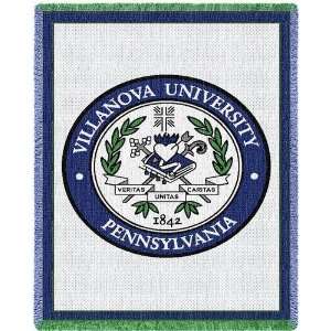  Villanova University Seal Jacquard Woven Throw   69 x 48 