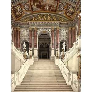 Vintage Travel Poster   The Opera House interior Vienna Austro Hungary 
