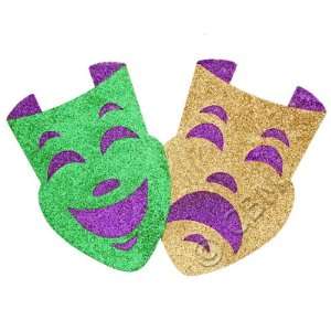  Glittered Comedy and Tragedy Faces 