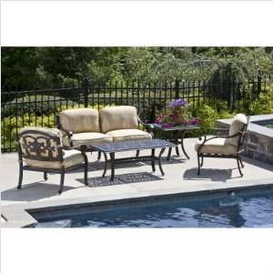  Greenwich Cast Aluminum Deep Seating Group in Antique 