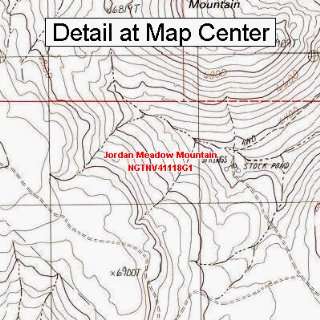 USGS Topographic Quadrangle Map   Jordan Meadow Mountain 