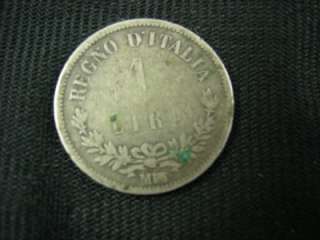 1863 M VITTORIO EMANUELL ll / 1 LIRA REGNO DITALIA  