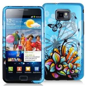   Screen Protector   BUTTERFLY FLOWER ON BLUE Cell Phones & Accessories