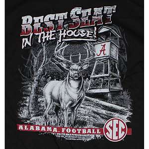 Alabama Crimson Tide T Shirts   Best Seat In The House   T Shirt Color 