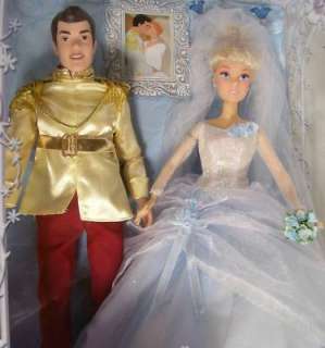 Disney Store CINDERELLA & PRINCE Wedding Dolls NEW  