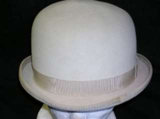   Saddleseat Derby SHOW HAT Beige Size 6 7/8 3XXX Beaver Fur Felt O Box