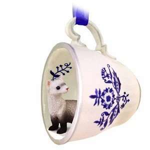  Ferret Collectible Teacup Ornament