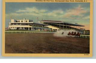 PAWTUCKET RI Narragansett Horse Racing Track LINEN PC  