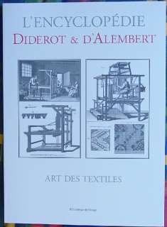DIDEROT/dAlembert TEXTILES, CLOTH, WEAVING, LOOMS  