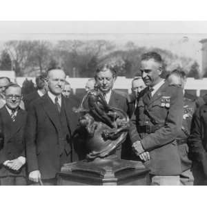   Collier trophy graphic. President Coolidge presenting