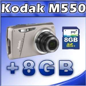   Digital Camera w/ 5x Optical Zoom, 2.7 LCD (Dark grey) + 8GB SD Card