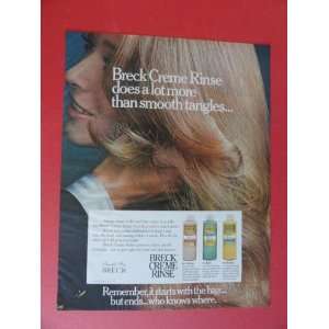  Breck creme rinse, 1970 Print Ad (woman/mans hand in hair 