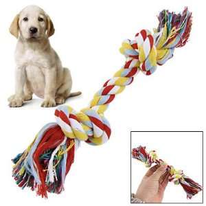  Como Pet Dog Colored Cotton Blends Rope Knot Bone Chew Tug Training 