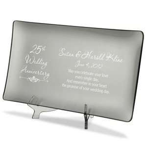  25th Wedding Anniversary Personalized Silver Tray